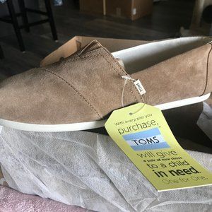 TOMS CLASSIC TOFFEE SUEDE ALPARGATA 8.5 9